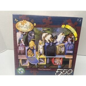 Serendipity Puzzle Cat‎ Lovers New Sealed 550 Piece Bryan Moon Family Hg8